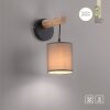 JUST LIGHT GERDA TRIBU Muurlamp Natuurlijke kleuren, Zwart, 1-licht