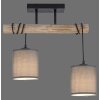 JUST LIGHT GERDA TRIBU Plafondlamp Natuurlijke kleuren, Zwart, 2-lichts