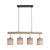 JUST LIGHT GERDA TRIBU Hanglamp Natuurlijke kleuren, Zwart, 4-lichts