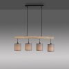 JUST LIGHT GERDA TRIBU Hanglamp Natuurlijke kleuren, Zwart, 4-lichts