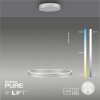 Paul Neuhaus PURE E-LOOP Hanglamp LED Zilver, 2-lichts, Afstandsbediening