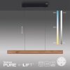 Paul Neuhaus PURE E-MOTION Hanglamp LED houtlook, Zwart, 1-licht, Afstandsbediening