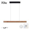 Paul Neuhaus PURE E-MOTION Hanglamp LED houtlook, Zwart, 1-licht, Afstandsbediening