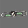 Leuchten-Direkt TUNEL Plafondlamp LED Zwart, 1-licht, Afstandsbediening, Kleurwisselaar