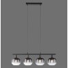 Leuchten-Direkt ZEA Hanglamp Zwart, 4-lichts