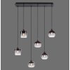 Leuchten-Direkt ZEA Hanglamp Zwart, 6-lichts