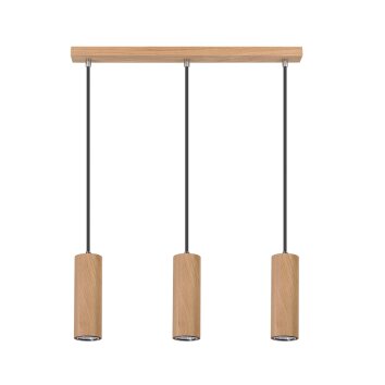 Chuquis Hanglamp LED Natuurlijke kleuren, Zwart, 3-lichts