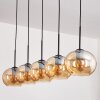 Apedo Hanger - Glas Amber, 5-lichts
