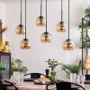Koyoto Hanger - Glas Amber, Duidelijk, 6-lichts