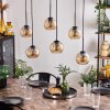 Koyoto Hanger - Glas Amber, Duidelijk, 6-lichts