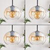 Apedo Hanger - Glas Amber, Duidelijk, 5-lichts