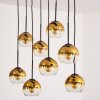 Koyoto Hanger - Glas Goud, Duidelijk, 8-lichts