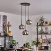 Apedo Hanger - Glas Rookkleurig, 3-lichts