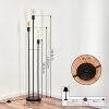 Maiford Staande lamp Zwart, 3-lichts