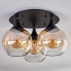 Azurara Plafondlamp Zwart, 3-lichts