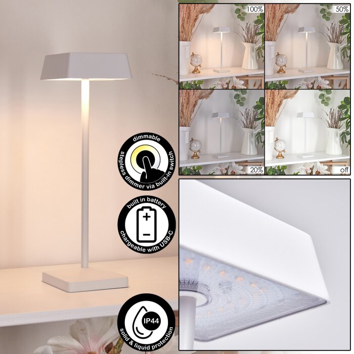 Algeraz Tafellamp LED Wit, 1-licht