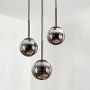 Gastor Hanger - Glas Chroom, Rookkleurig, 3-lichts