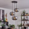 Apedo Hanger - Glas Rookkleurig, 3-lichts