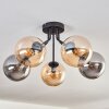 Gastor Plafondlamp - Glas Amber, Rookkleurig, 5-lichts