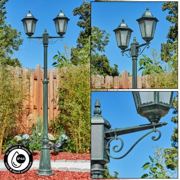 Hongkong Kandelaar Groen, Zwart, 2-lichts