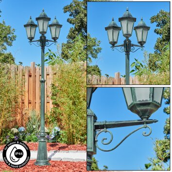 Hongkong Kandelaar Groen, Zwart, 3-lichts