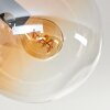 Gastor Plafondlamp - Glas Amber, Duidelijk, Zwart, 3-lichts