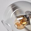 Koyoto Plafondlamp - Glas Chroom, Duidelijk, Rookkleurig, 5-lichts