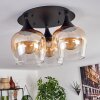 Azurara Plafondlamp Zwart, 3-lichts