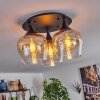 Azurara Plafondlamp Zwart, 3-lichts