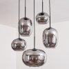 Apedo Hanger - Glas Rookkleurig, 5-lichts