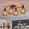 Koyoto Plafondlamp - Glas Amber, 4-lichts