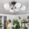 Chehalis Plafondlamp Goud, Zwart, 6-lichts