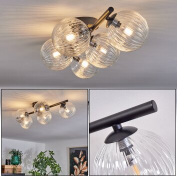 Chehalis Plafondlamp - Glas Duidelijk, 5-lichts