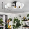 Chehalis Plafondlamp Goud, Zwart, 6-lichts
