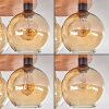 Koyoto Plafondlamp - Glas Natuurlijke kleuren, Zwart, 3-lichts