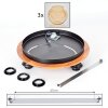 Koyoto Plafondlamp - Glas Natuurlijke kleuren, Zwart, 3-lichts