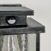 Tieva Buiten muurverlichting Zwart, Zilver, 1-licht, Bewegingsmelder