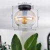 Apedo Plafondlamp - Glas Amber, Duidelijk, 1-licht