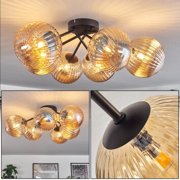 Chehalis Plafondlamp Amber, 6-lichts