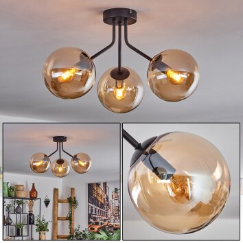 Gastor Plafondlamp - Glas Amber, 3-lichts
