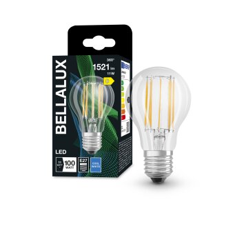 BELLALUX® LED E27 11 Watt 4000 Kelvin 1521 Lumen Transparant, Helder, 1-licht