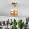 Apedo Plafondlamp - Glas Messing, 1-licht