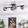 Chehalis Plafondlamp - Glas Rookkleurig, 4-lichts