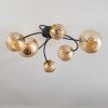 Chehalis Plafondlamp - Glas Goud, Zwart, 6-lichts