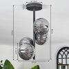 Chehalis Plafondlamp - Glas Rookkleurig, 4-lichts