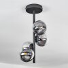 Chehalis Plafondlamp - Glas Duidelijk, Rookkleurig, 4-lichts