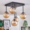 Chehalis Plafondlamp - Glas Amber, 5-lichts
