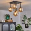 Chehalis Plafondlamp - Glas Amber, 5-lichts