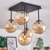 Chehalis Plafondlamp - Glas Amber, 5-lichts