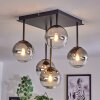 Chehalis Plafondlamp - Glas Duidelijk, Rookkleurig, 5-lichts